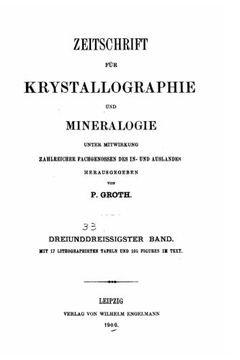 portada Zeitschrift fur Krystallographie und Mineralogie