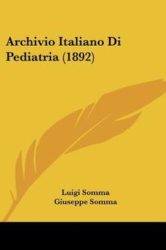 portada Archivio Italiano Di Pediatria (1892) (en Italiano)