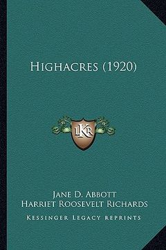 portada highacres (1920) (en Inglés)