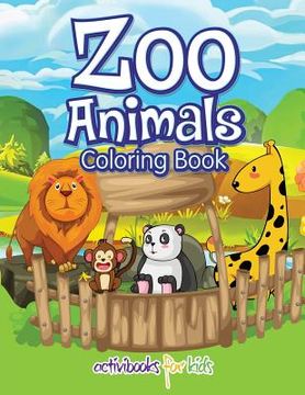 portada Zoo Animals Coloring Book (en Inglés)