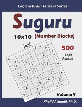 portada Suguru (Number Blocks): 500 Hard Puzzles (10x10)
