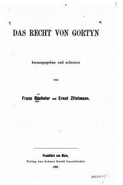 portada Das Recht von Gortyn (in German)