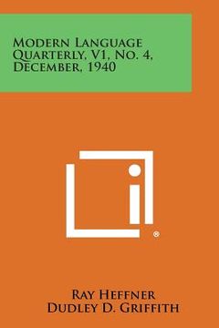 portada Modern Language Quarterly, V1, No. 4, December, 1940