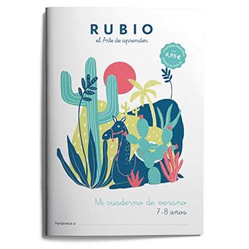 portada Mi Cuaderno de Verano Rubio. 7-8 Años