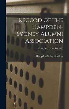 portada Record of the Hampden-Sydney Alumni Association; v. 10, no. 1, October 1935 (in English)