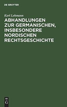 portada Abhandlungen zur Germanischen, Insbesondere Nordischen Rechtsgeschichte (in German)