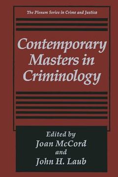 portada Contemporary Masters in Criminology (en Inglés)