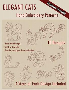 portada Elegant Cats Hand Embroidery Pattern (in English)