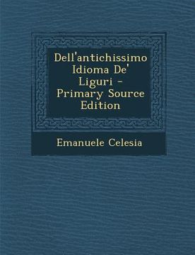 portada Dell'antichissimo Idioma de' Liguri (en Italiano)