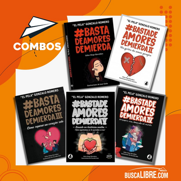 portada Pack Basta de Amores de Mierda 1 ,2 ,3 ,4 y 5. (in Spanish)