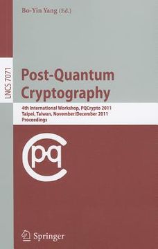 portada post-quantum cryptography: 4th international workshop, pqcrypto 2011, taipei, taiwan, november 29-december 2, 2011, proceedings (en Inglés)