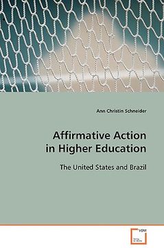 portada affirmative action in higher education (en Inglés)