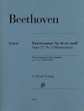 portada Piano Sonata No. 14 Op. 27/2 - "Moonlight" - Piano - Revised Edition - ( hn 1062 ) (en Alemán)