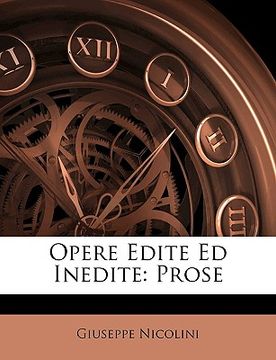 portada Opere Edite Ed Inedite: Prose (en Italiano)