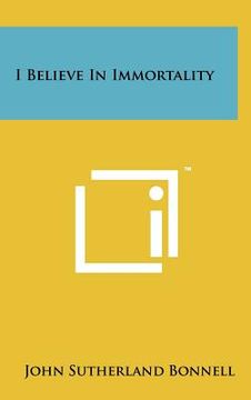 portada i believe in immortality (en Inglés)