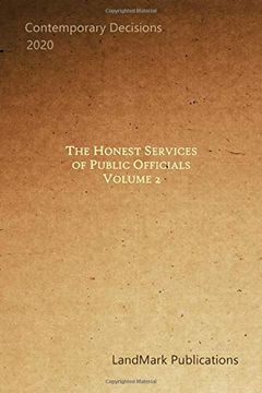 portada The Honest Services of Public Officials: Volume 2 (en Inglés)