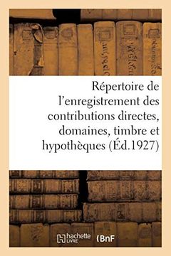 portada Répertoire Général et Raisonné de L'enregistrement des Contributions Directes (Sciences Sociales) (en Francés)