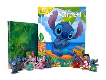 Disney Stitch my Busy Books - Storybook, 10 Figurines, Playmat (en Inglés)