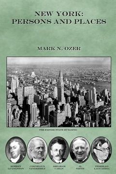 portada New York: Persons and Places (en Inglés)