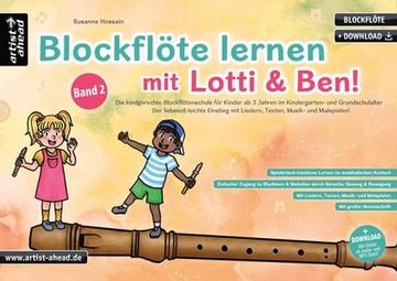 portada Blockflöte Lernen mit Lotti & ben - Band 2! (en Alemán)