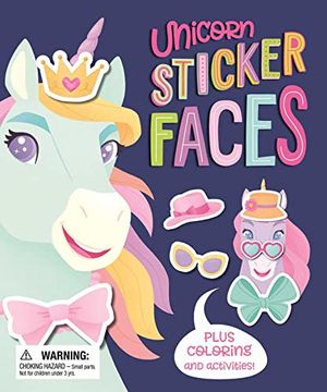 portada Unicorn Sticker Faces: With Coloring and Activities! 
