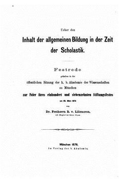 portada Ueber den Inhalt der allgemeinen Bildung in der Zeit der Scholastik (en Alemán)