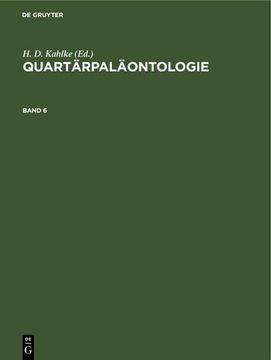 portada Quartärpaläontologie. Band 6 (in German)