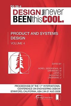 portada proceedings of iced'09, volume 4, product and systems design (in English)