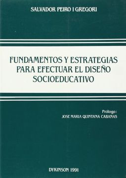 portada Fundamentos y estrategias para efectuar diseño socioeducativo (in Spanish)