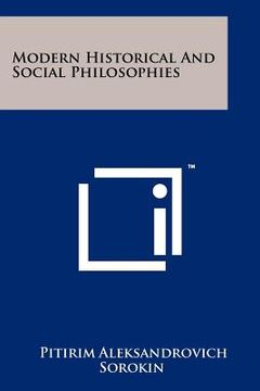 portada modern historical and social philosophies (en Inglés)
