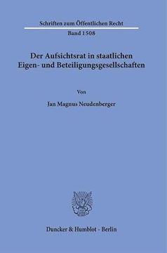 portada Der Aufsichtsrat in Staatlichen Eigen- Und Beteiligungsgesellschaften (en Alemán)