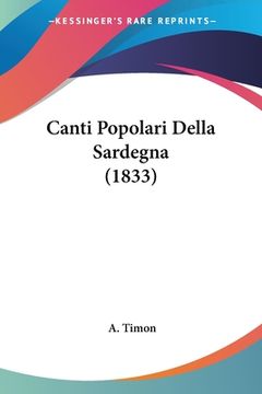 portada Canti Popolari Della Sardegna (1833) (en Italiano)