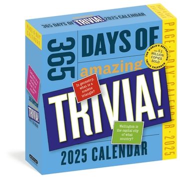 portada 365 Days of Amazing Trivia Page-A-Day Calendar 2025: The World's Bestselling Trivia Calendar (en Inglés)
