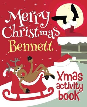 portada Merry Christmas Bennett - Xmas Activity Book: (Personalized Children's Activity Book)