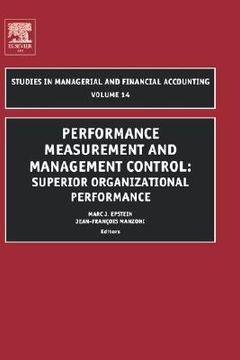 portada performance measurement and management control: superior organizational performance (en Inglés)