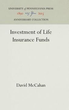 portada Investment of Life Insurance Funds (s. S. Huebner Foundation for Insurance Education Lectures) (in English)