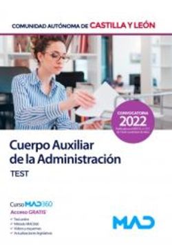 portada Cuerpo Auxiliar de la Administracion de la Comunidad Autonoma de Castilla y Leon. Test (in Spanish)