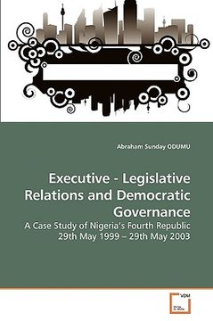 portada executive - legislative relations and democratic governance (in English)