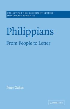 portada Philippians: From People to Letter (Society for new Testament Studies Monograph Series) (in English)