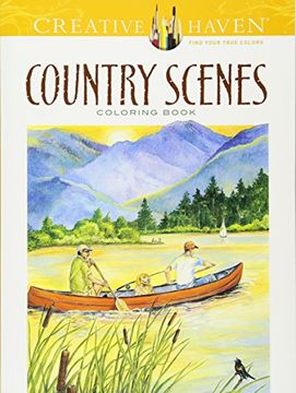 portada Creative Haven Country Scenes Coloring Book (Adult Coloring) (en Inglés)