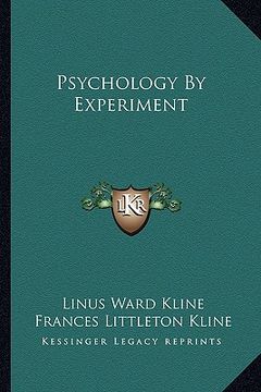portada psychology by experiment (en Inglés)