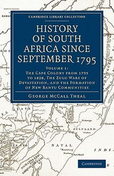 portada History of South Africa Since September 1795 (Cambridge Library Collection - African Studies) (Volume 1) (en Inglés)