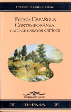 portada poesía española contemporánea. catorce ensayos críticos