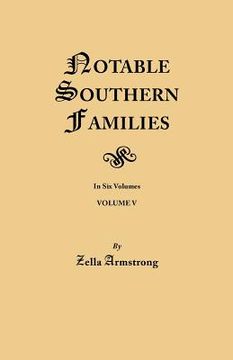 portada notable southern families. volume v (in English)