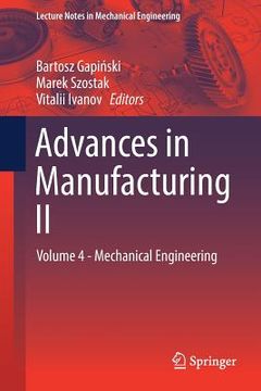 portada Advances in Manufacturing II: Volume 4 - Mechanical Engineering