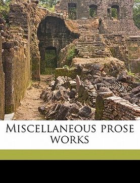portada miscellaneous prose works (en Inglés)