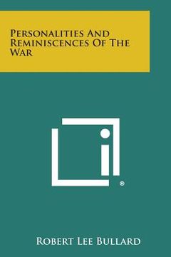 portada Personalities and Reminiscences of the War (in English)