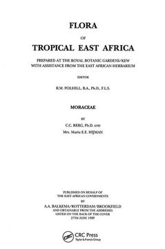 portada Flora of Tropical East Africa - Moraceae (1989) (en Inglés)