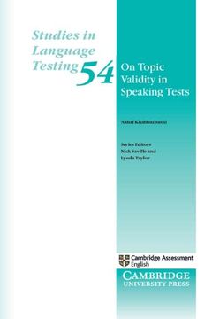 portada On Topic Validity in Speaking Tests (in English)