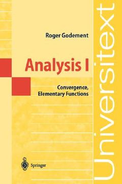 portada analysis i: convergence, elementary functions (en Inglés)